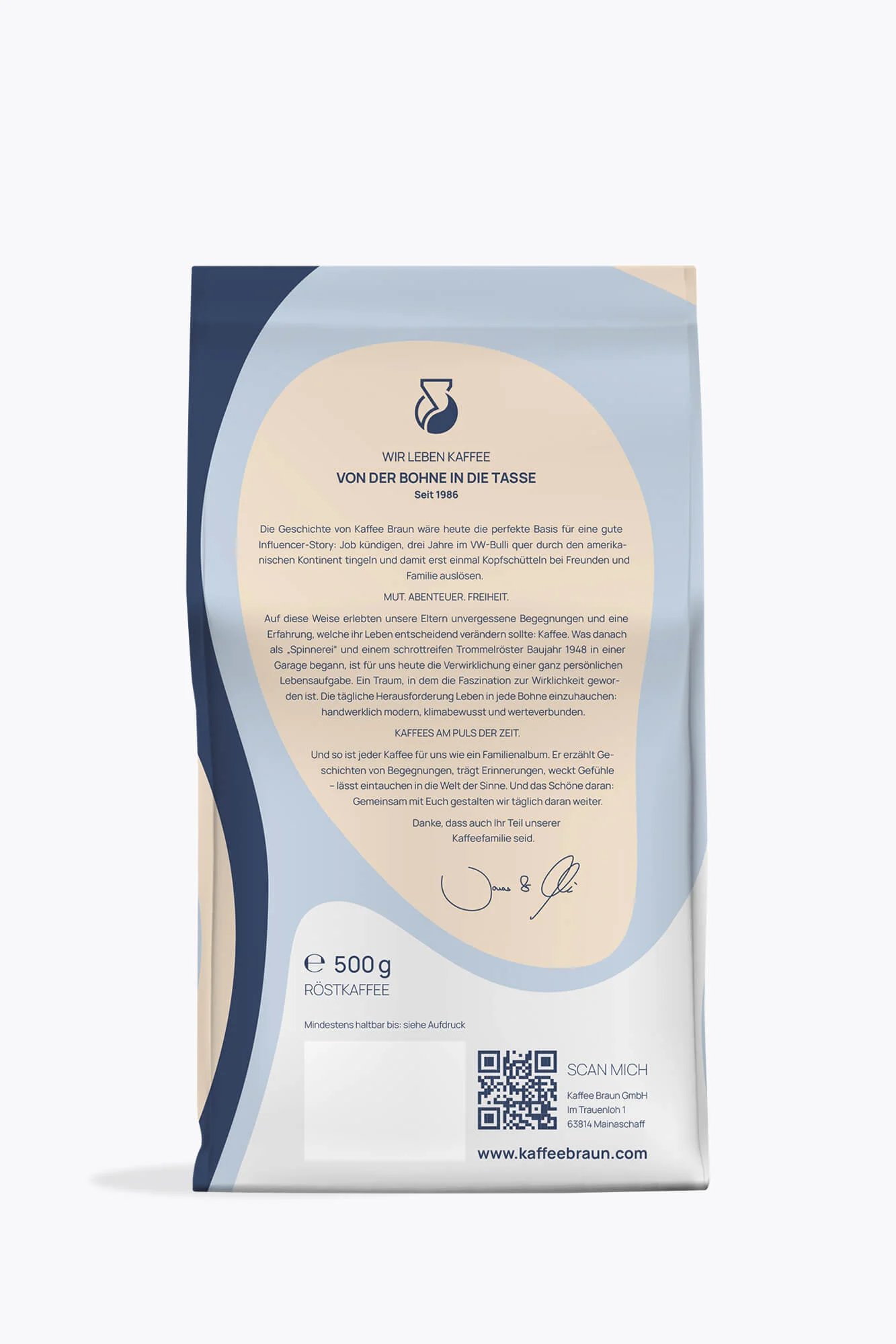 Kaffee Braun Espresso Sumatra Bio 500g