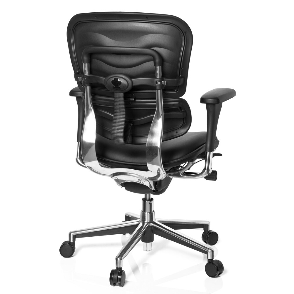 Luxus Chefsessel ERGOHUMAN BASE Leder mit Armlehnen (höhenverstellbar) hjh OFFICE