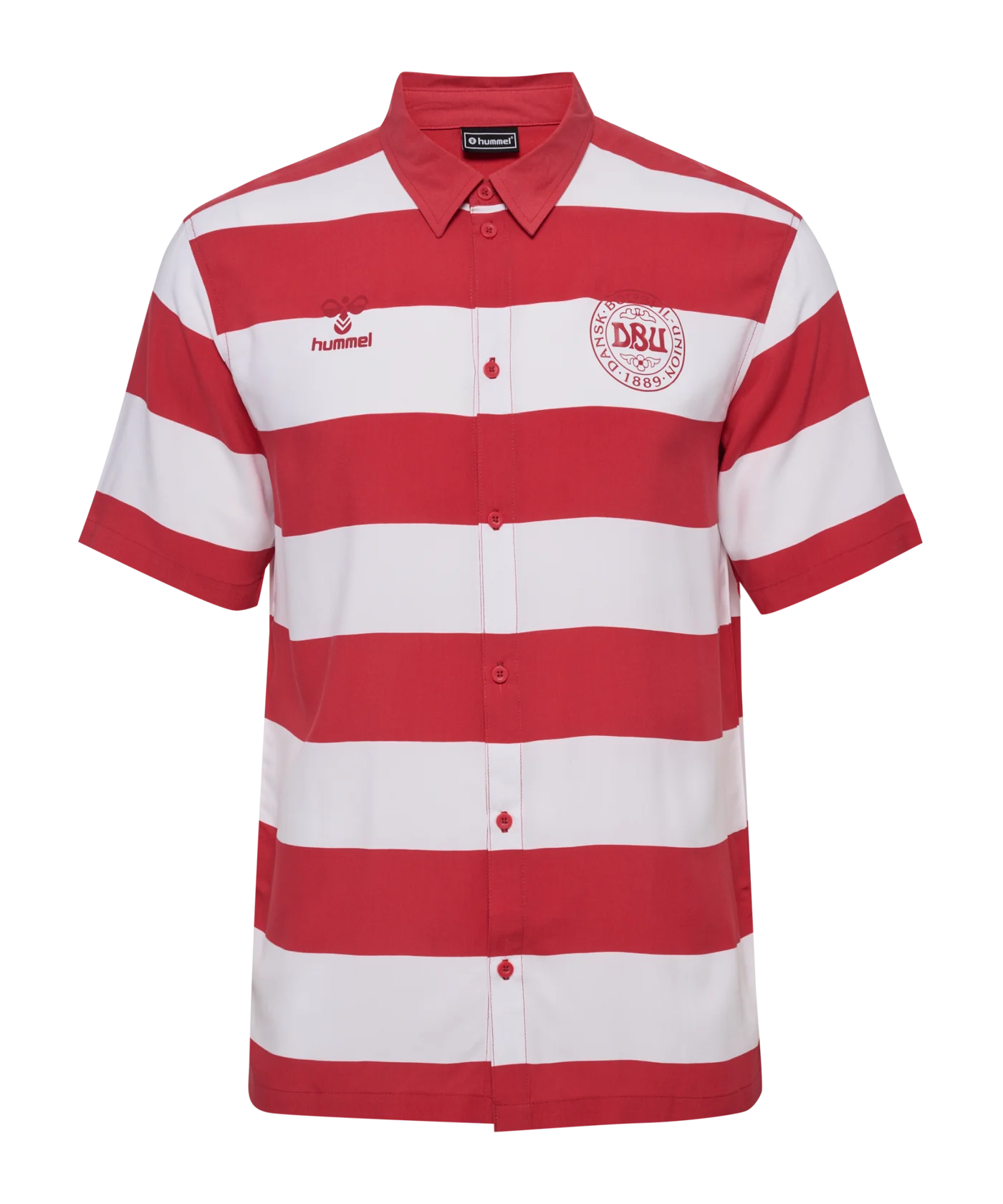 Hummel Dänemark Fan T-Shirt Rot Weiss F3681