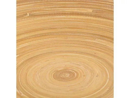 Centre de table en bambou beige D30x10h cm