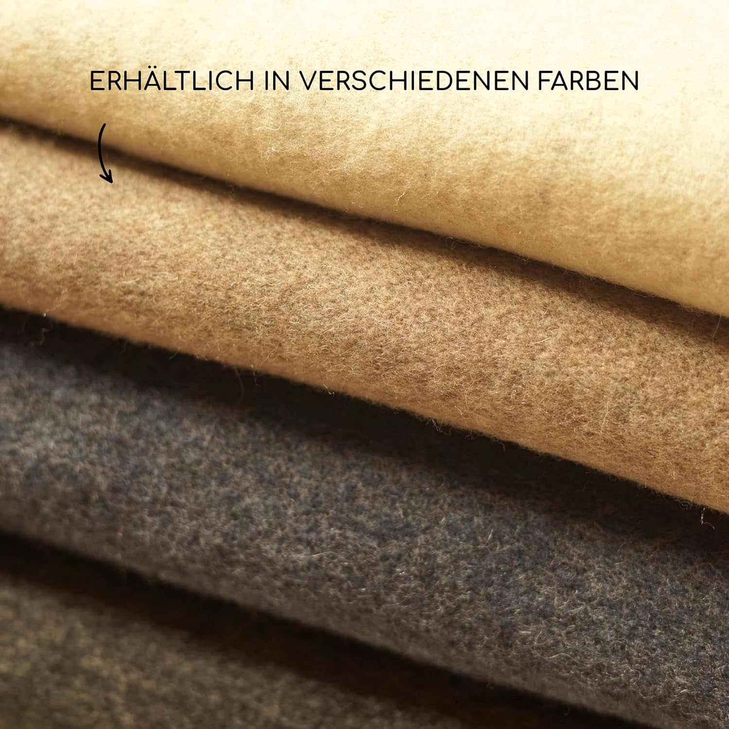 Herbst Wolldecke aus 100% Reiner Bio-Lammwolle | leicht & weich | Made in Germany | 130x190 cm | Double-face Optik – Blau