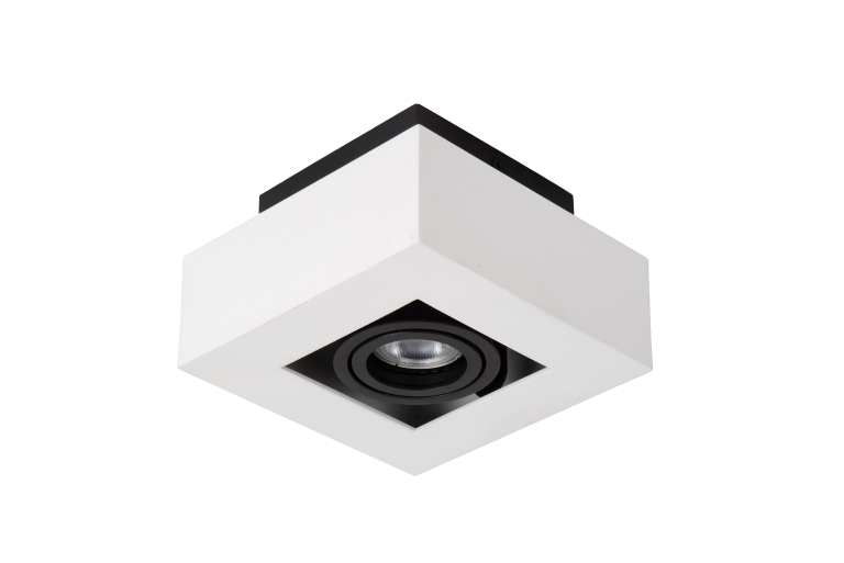 Lucide Xirax 1 spot dim to warm zwart