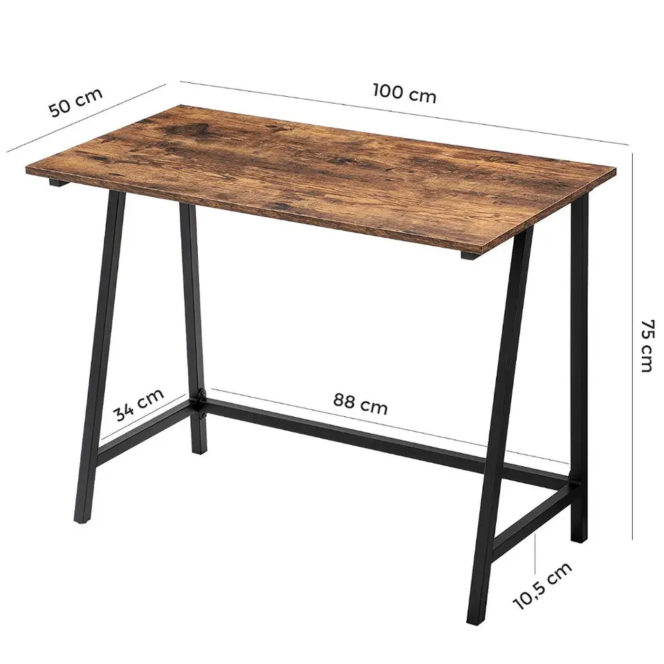Bureau - vintage - 100x75x50 cm - vintage bruin