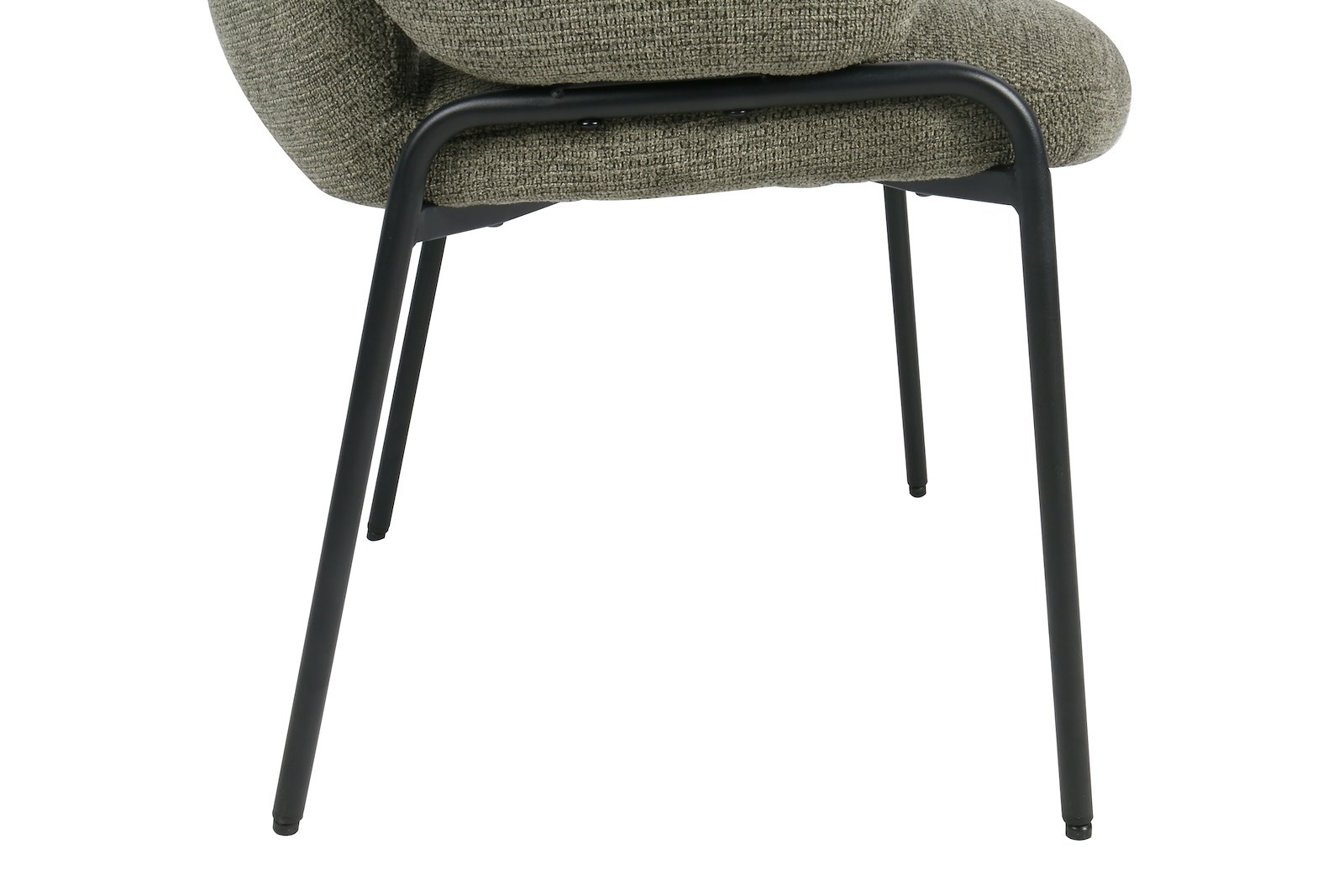 Bonnie spisestol med arm Tekstil Lord 74 Grønn med sortlakkert ramme
