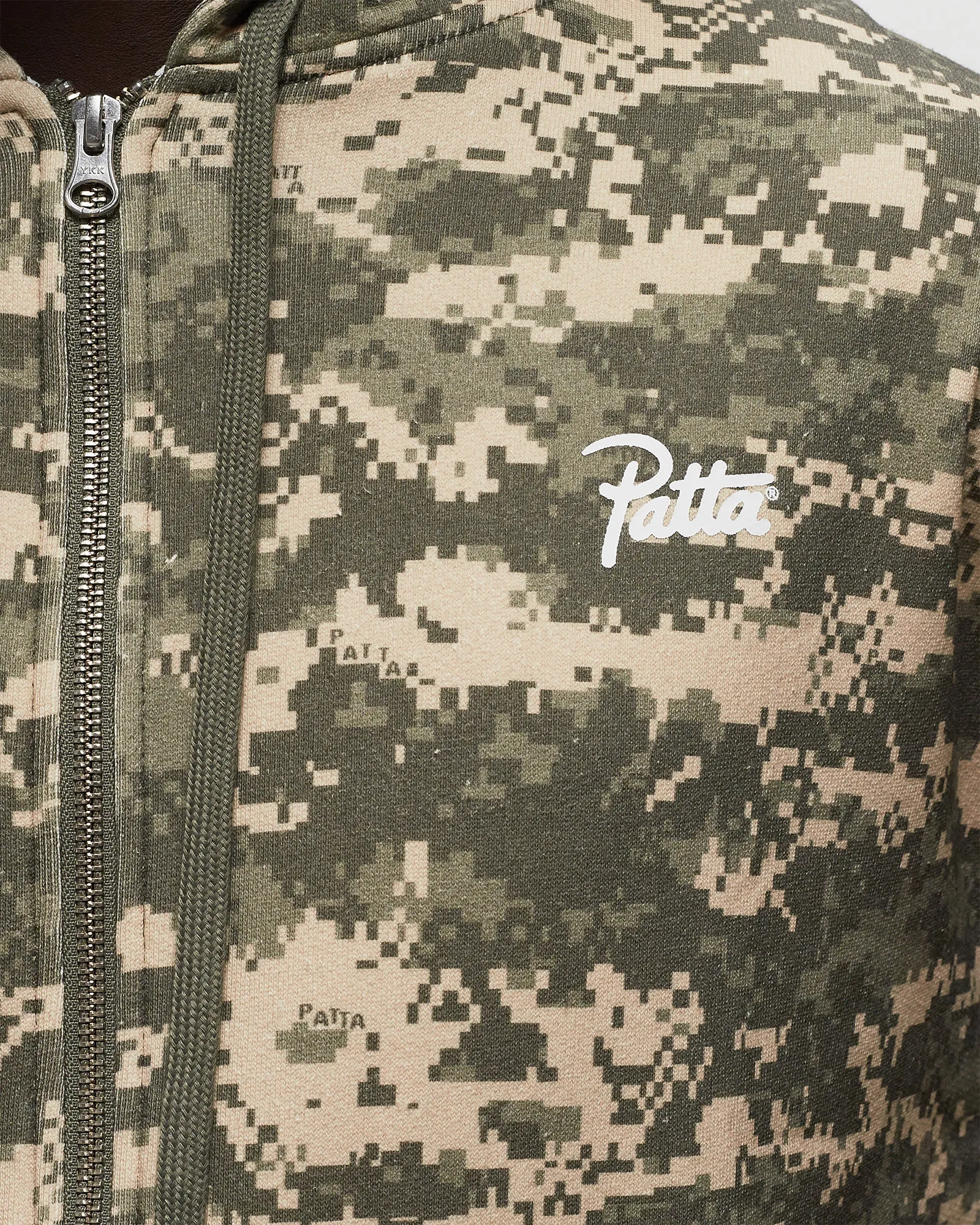 PATTA DIGI WAFFLE ZIP HOODED SWEATER