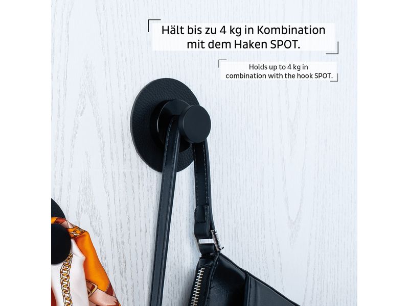 Silwy Metall-Pad Superstrong 1 Stück, Schwarz Haftmagnet