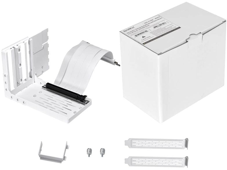 Lian Li VG4-4-V2W Vertical GPU Kit Weiss Grafikkarten Umrüst-Kit für Lian Li Gehäuse