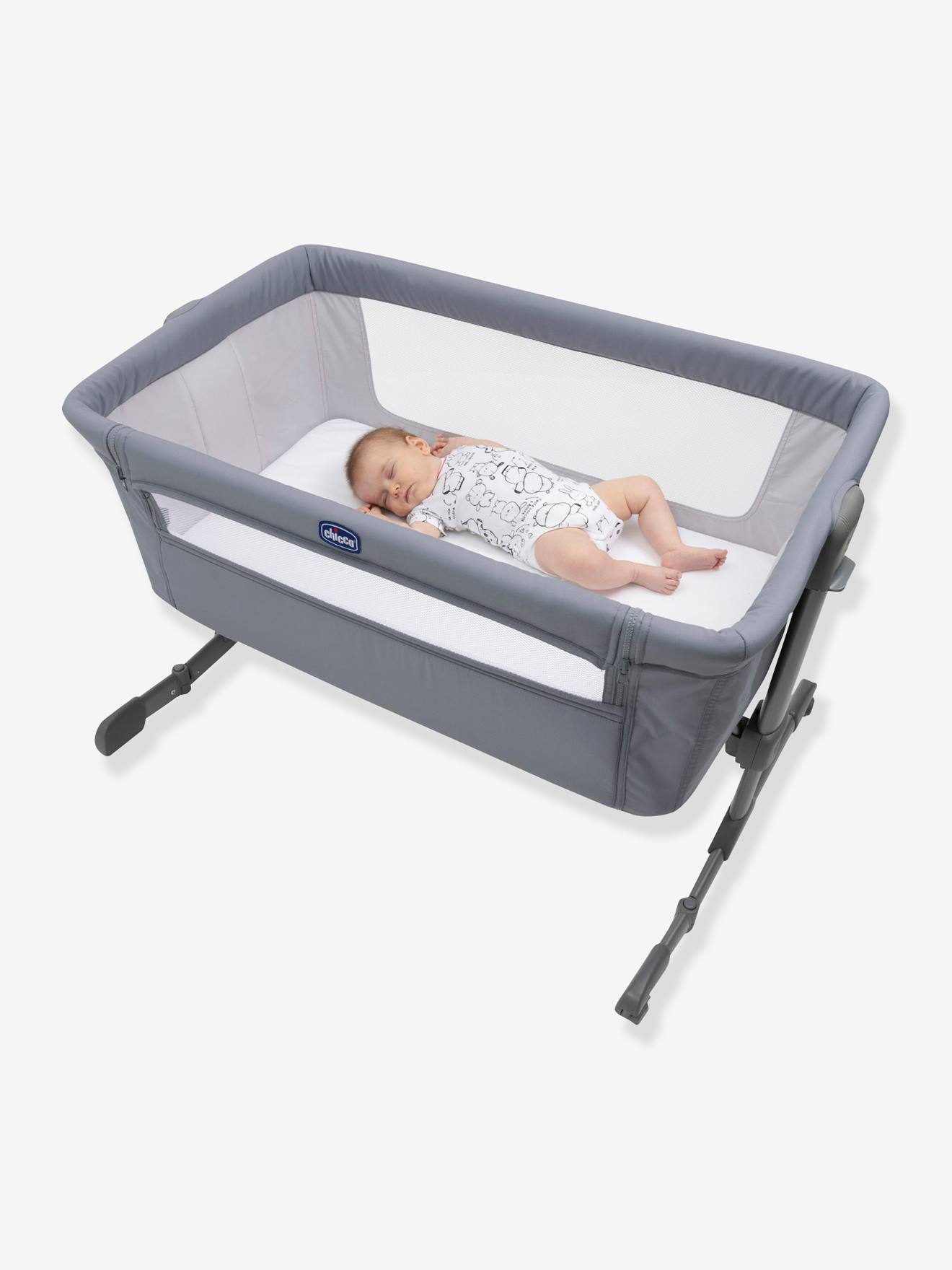 Berço Chicco Next2Me Essential para dormir junto com a família, azul