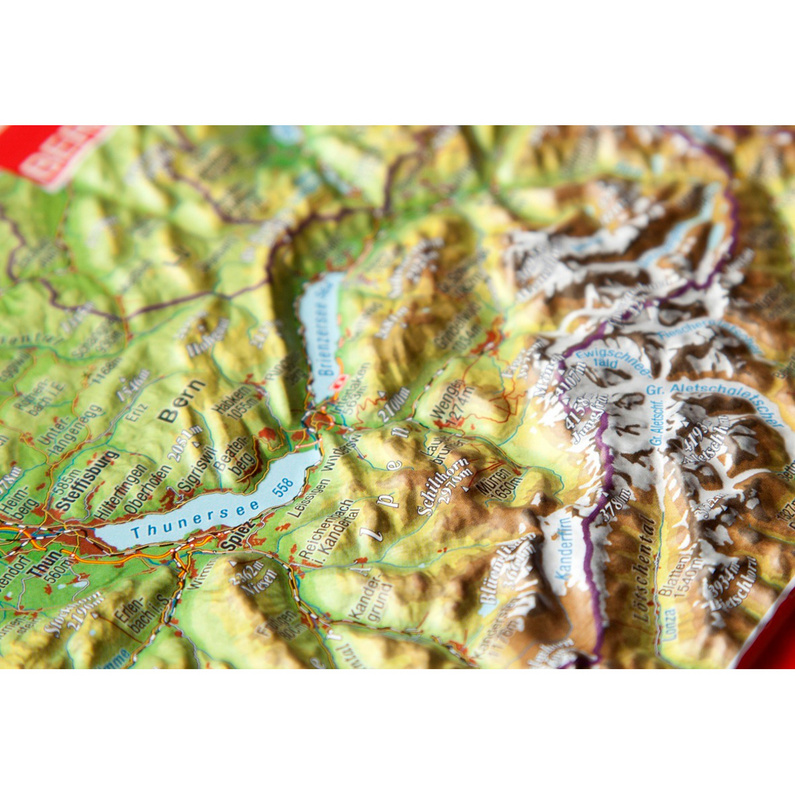 Georelief 3D Reliefpostkarte Berner Oberland