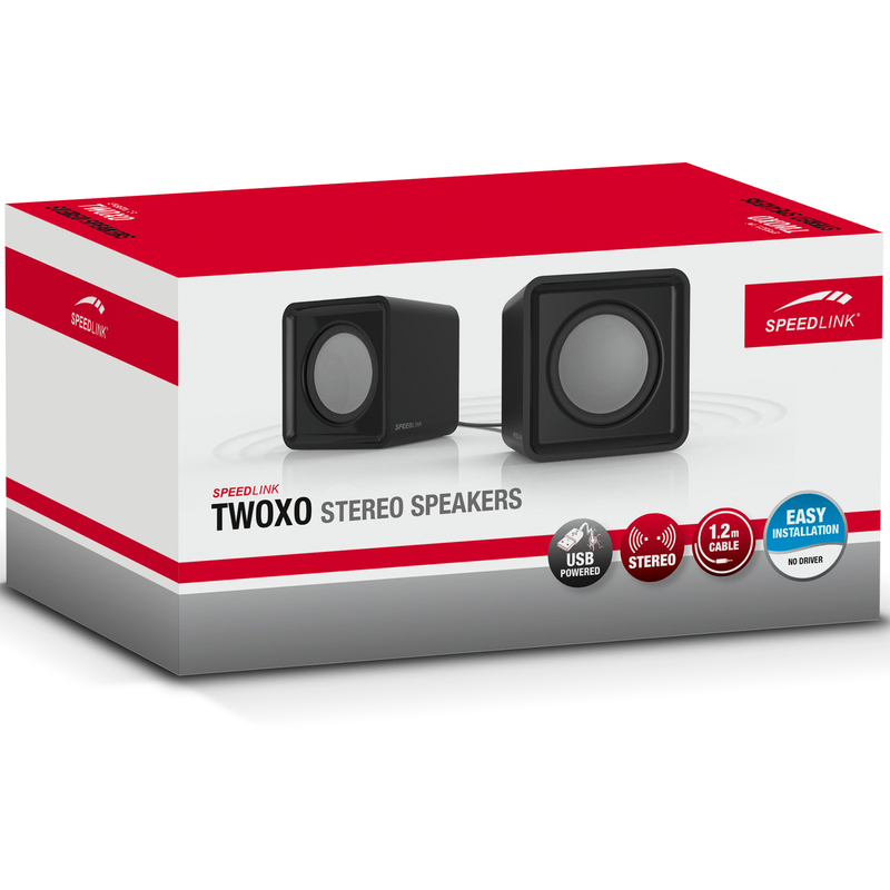 Speedlink Stereo Lautsprecher Twoxo, schwarz