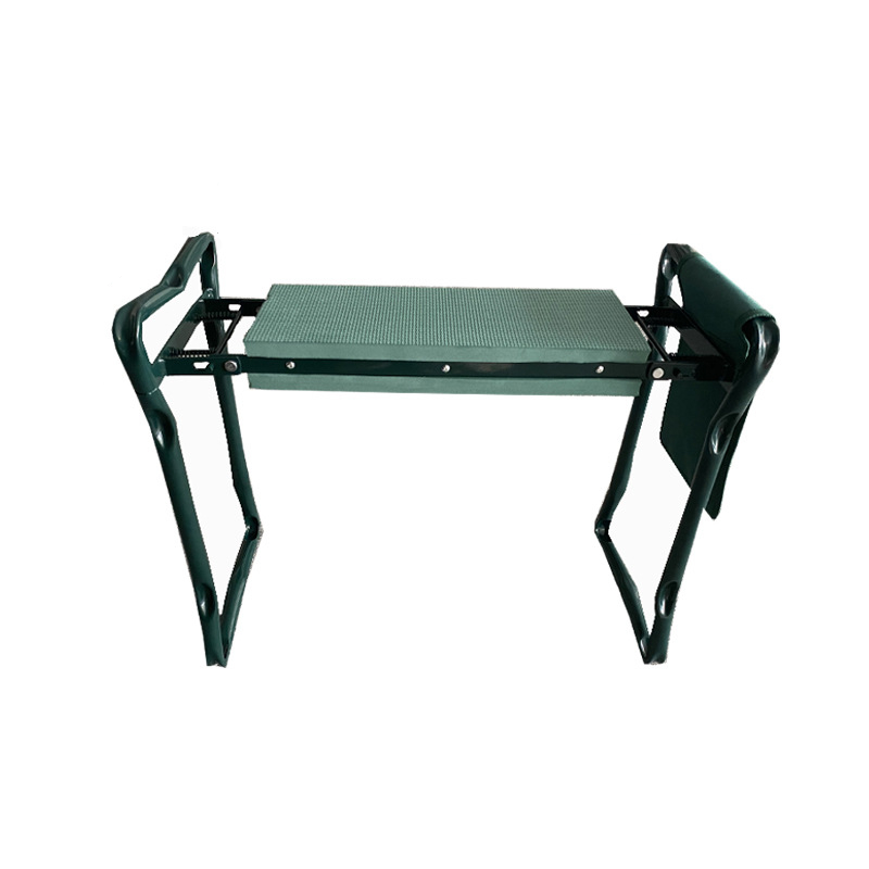 (61x50cm) Garten Bank Klappbarer Gartenarbeit Outdoor Hocker Kniebank mit Werkzeug Organizer Tasche - Grün