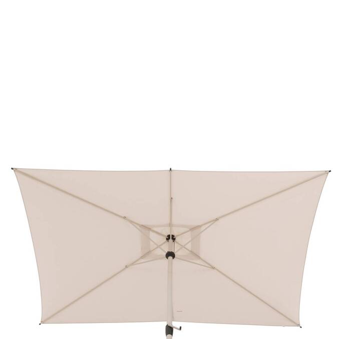 Parasol droit rectangulaire inclinable LOOMPA Argile / Blé