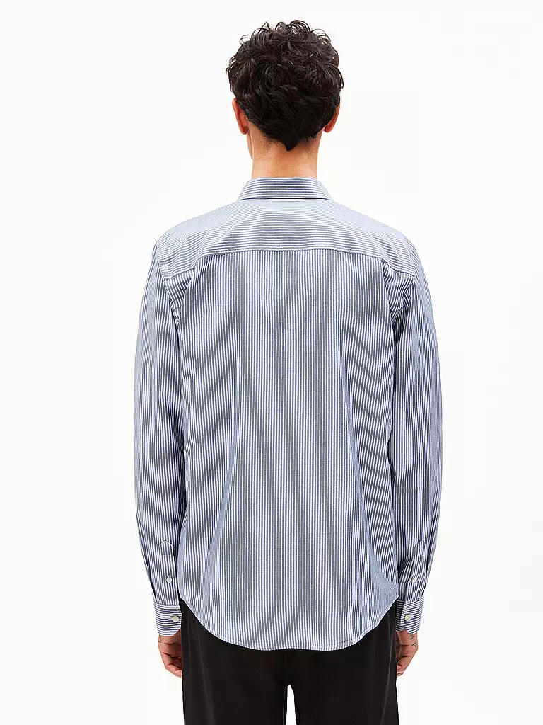 ARMEDANGELS Hemd Casual Fit QUAASA STRIPES blau