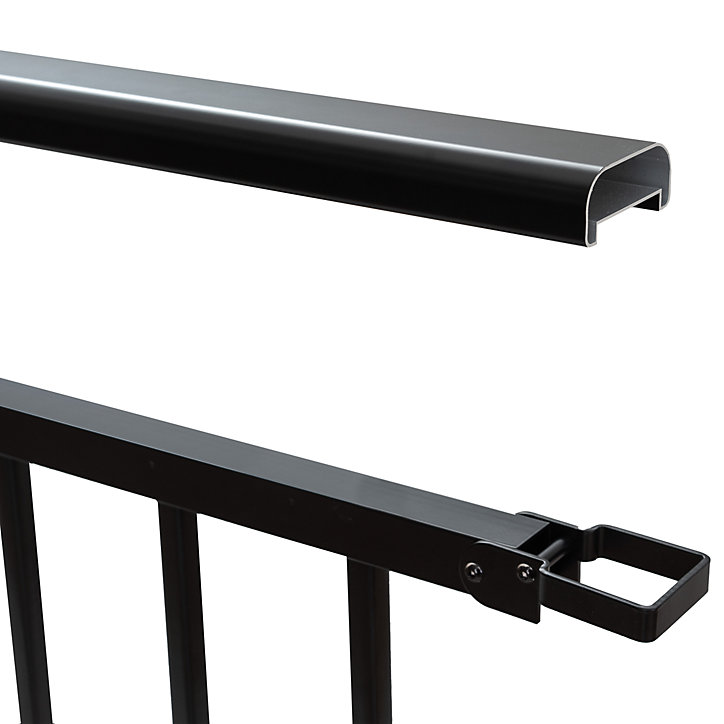 Pack balustrade FORTIA verticale à plat noir ral 9005