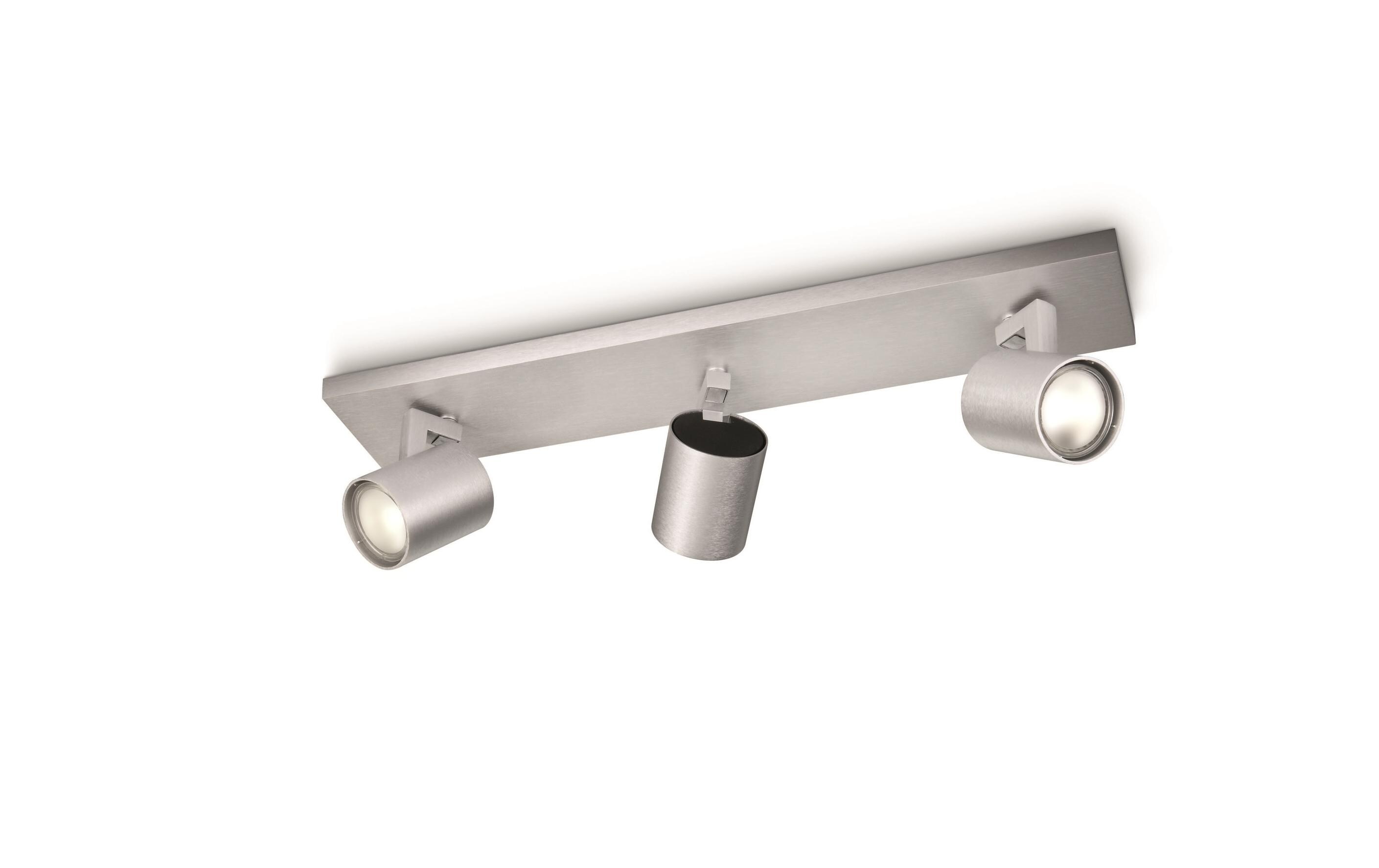 Aufbauspot Runner, 3 x GU10, 20 W, SilberMyLiving Aufbauleuchte mit beweglichem Leuchtenkopf