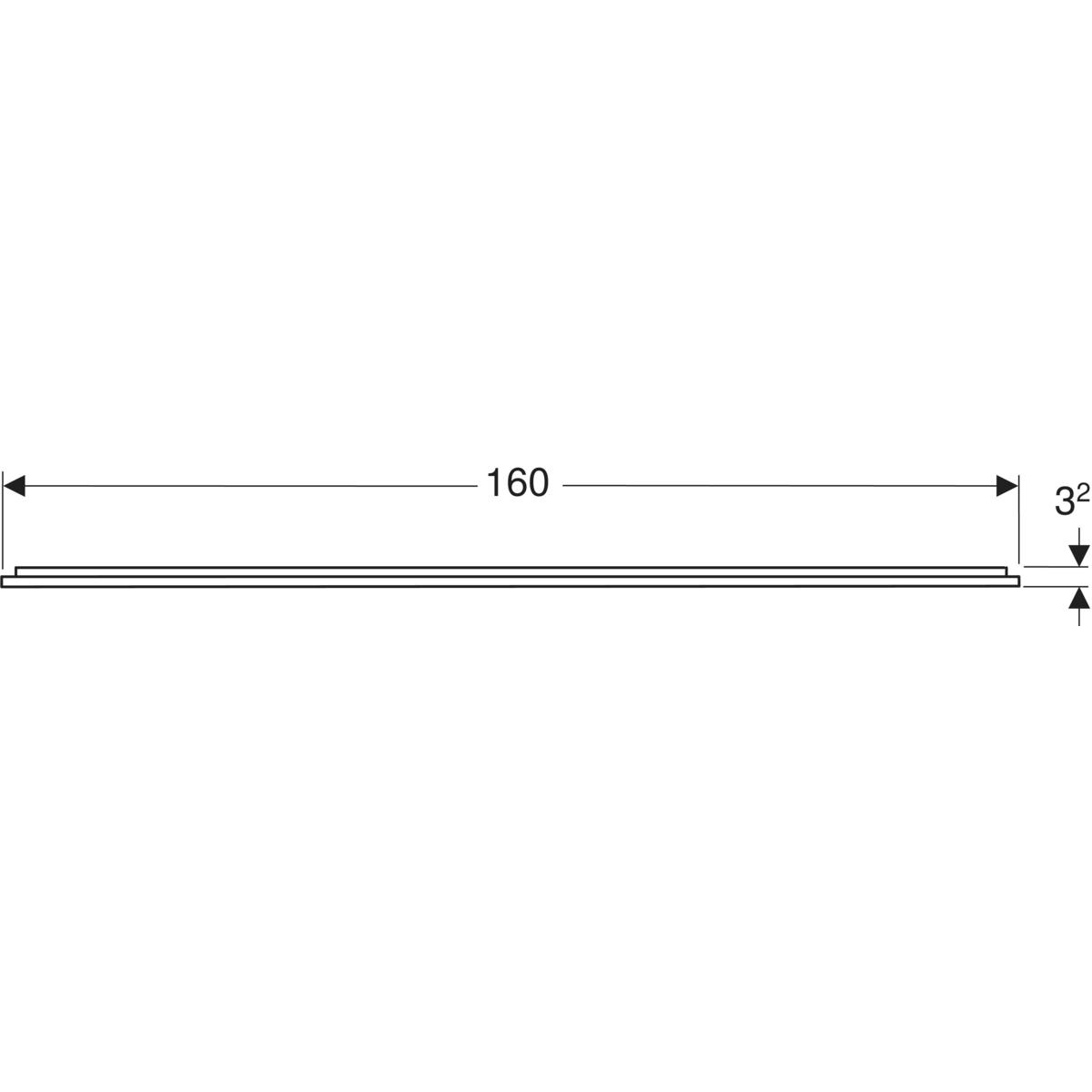 Geberit Option spiegel met verlichting en verwarming 160x70cm zwart