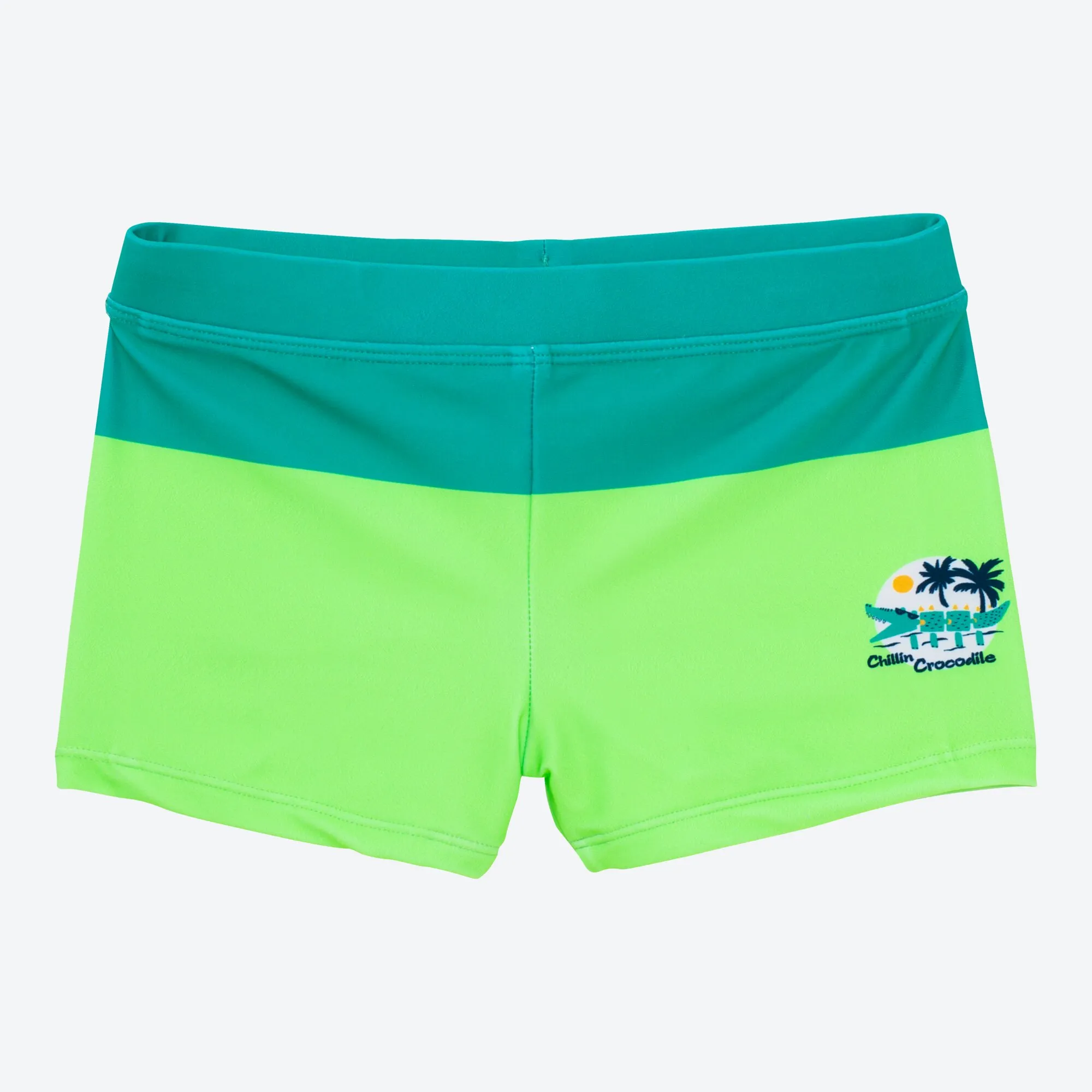 Jungen-Badehose mit Blockstreifen