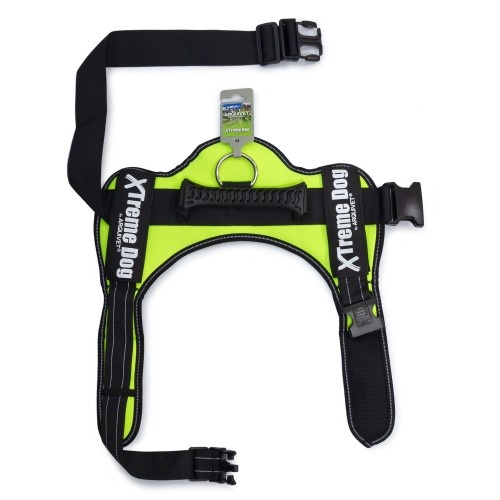 Coleira peitoral Xtreme Neon para cães, verde