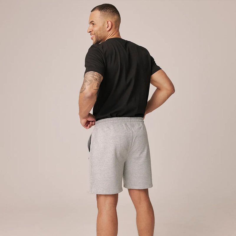 Sweatshorts Herren aus Bio-Baumwolle Hellgrau
