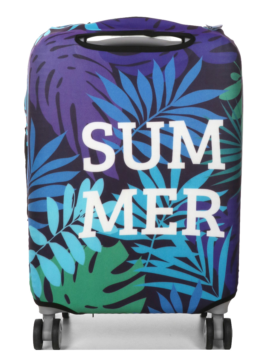 Housse de valise Periea Green and Blue Palm Leaves S