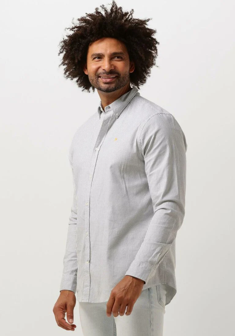 SCOTCH & SODA olijf scotch & soda casual overhemd essential oxford stripe shirt