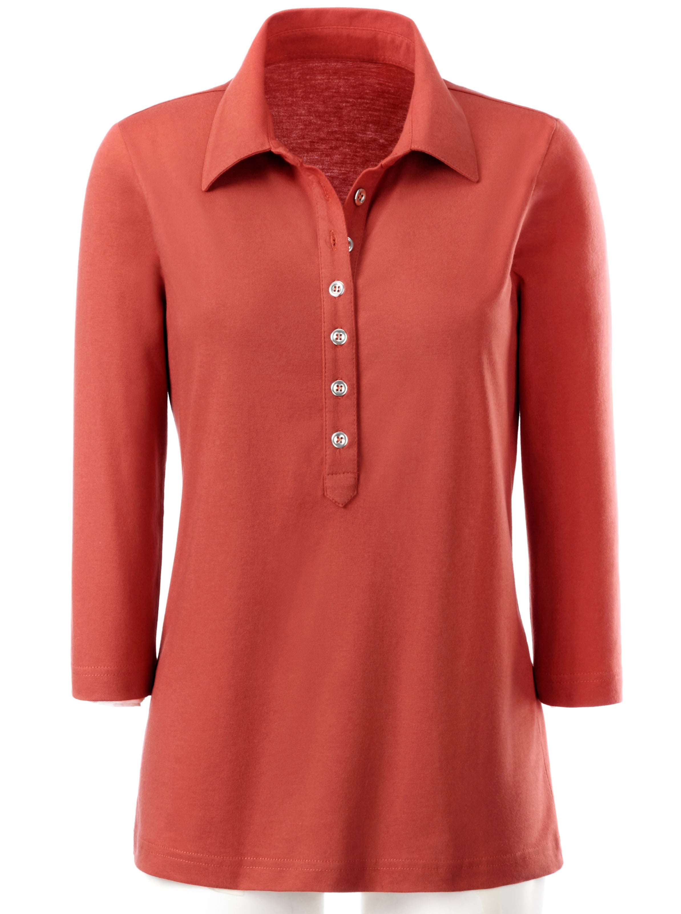 Poloshirt in rostrot