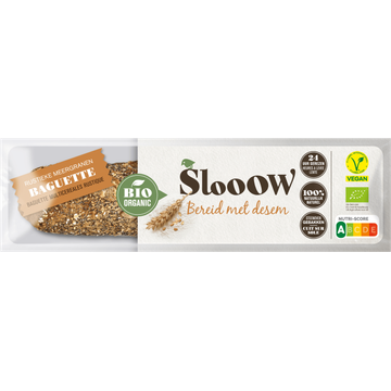 Slooow Bio Organic Rustieke Meergranen Baguette 250 g
