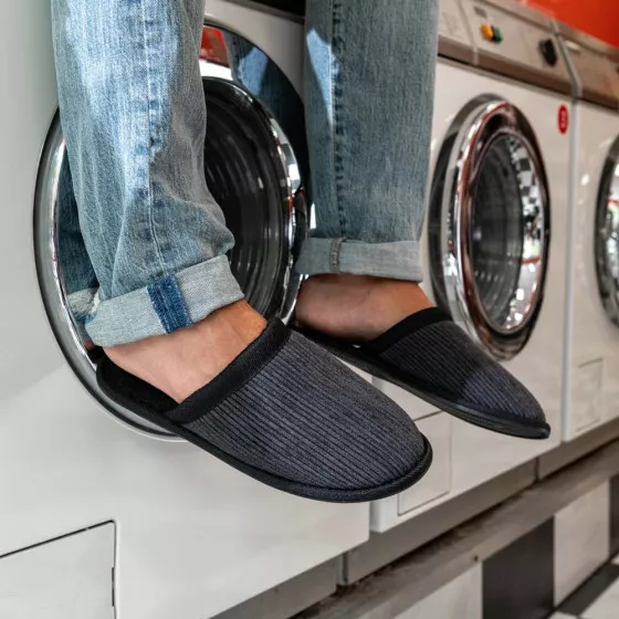 Chaussons GRIS DENIM SIDE