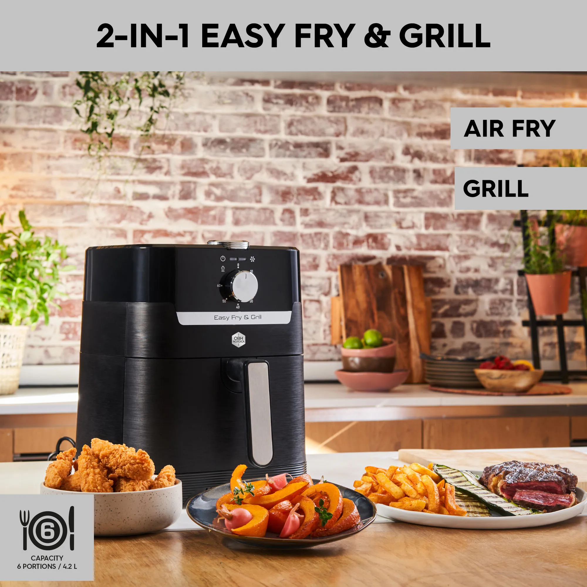 OBH Nordica Easy Fryer Classic 2in1 Airfryer