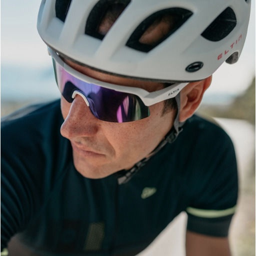 Capacete de ciclismo Eltin Brave, branco fosco