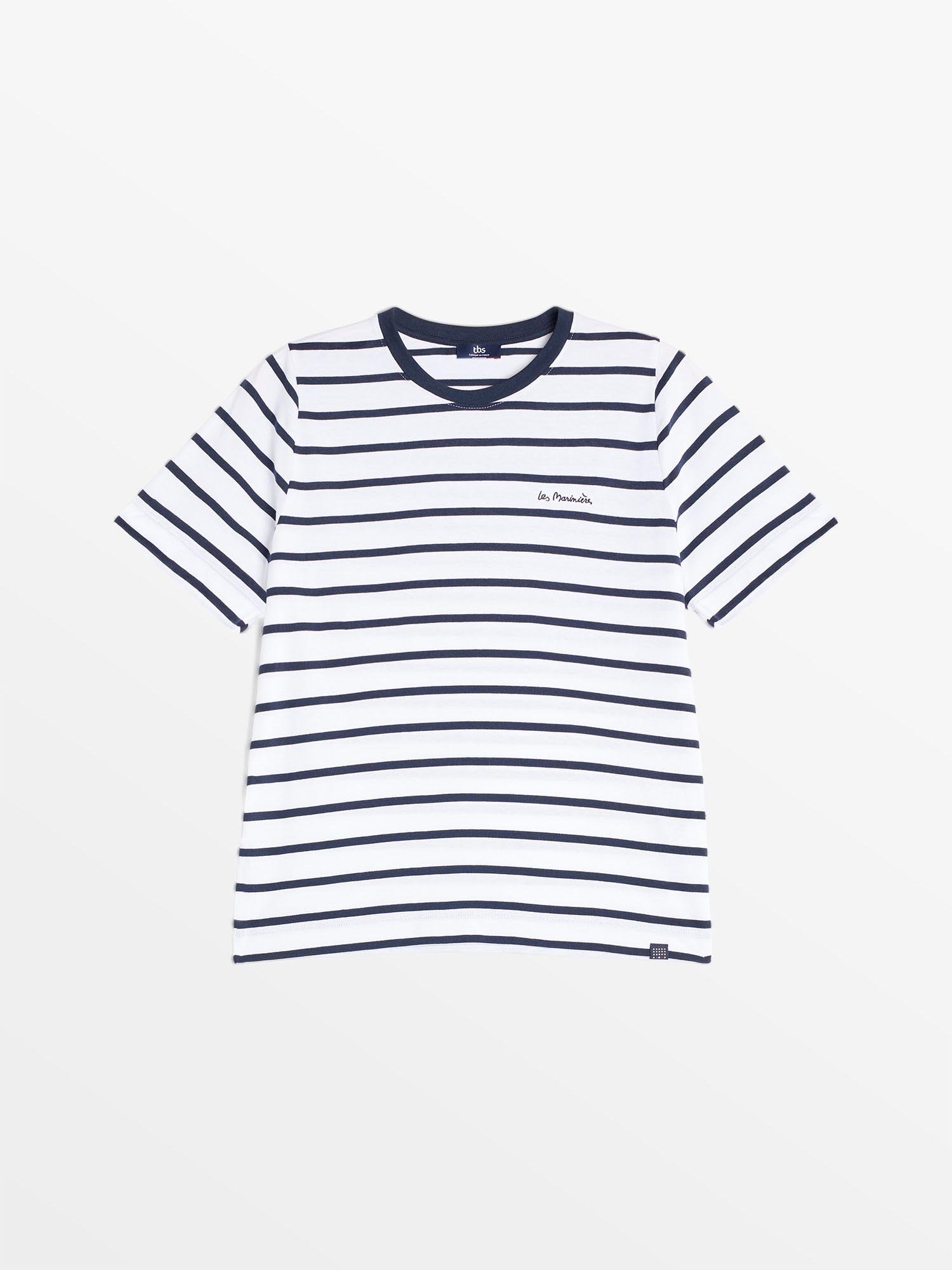 Tee Shirt Marinière Femme Fabriquée En France Blanc