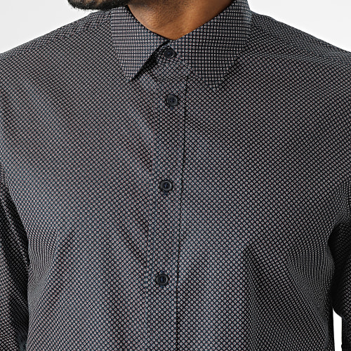Chemise Manches Longues Slim Soho Bleu Marine