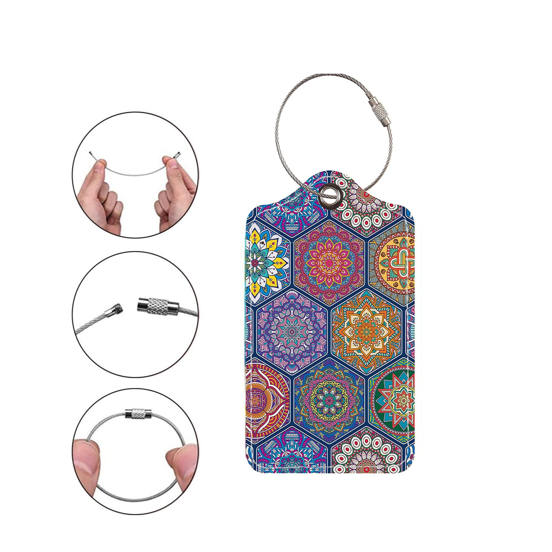 (2er Set) Kofferanhänger Gepäck Etiketten Luggage Tag mit Adressschild - Sternenhimmel