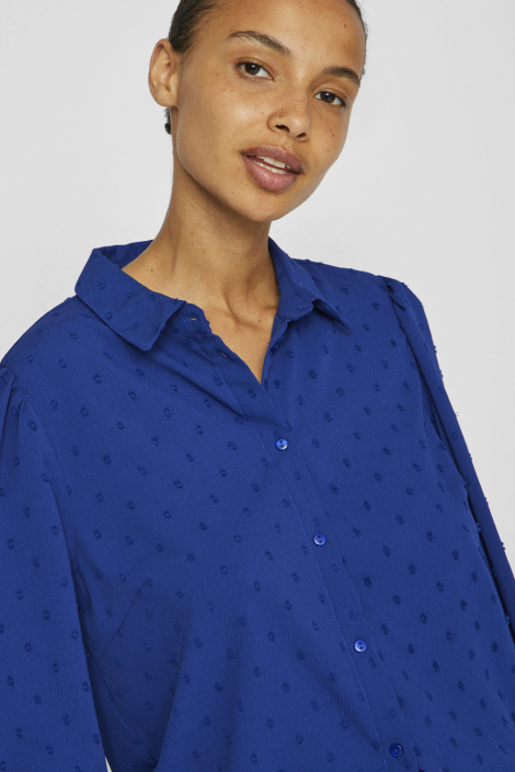 Vila blauwe dames blouse
