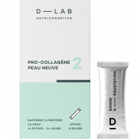 D-LAB NUTRICOSMETICS Sticks Pro-Collagène Peau Neuve Choco-Noisette 14 jours