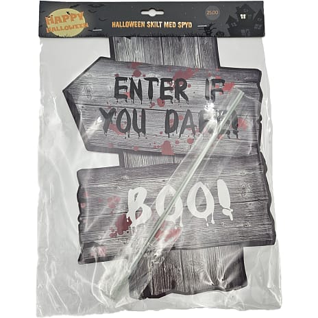 Halloween skilte H: 34 cm - flere varianter - assorteret