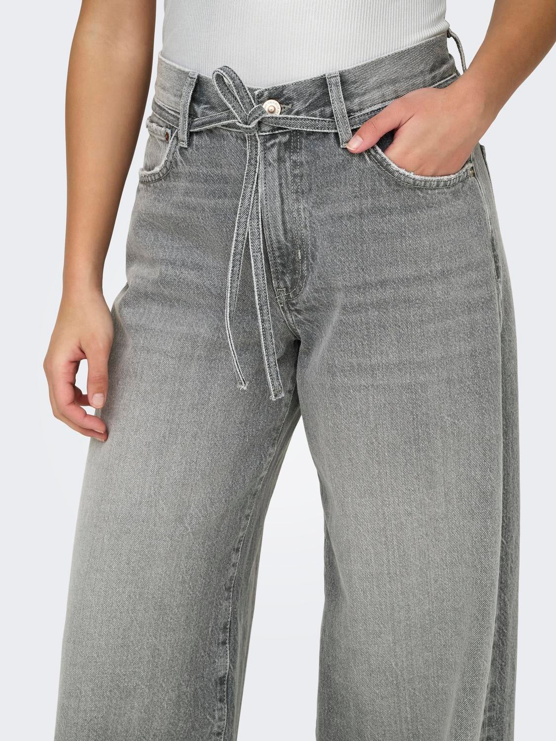 ONLGIANNA Mittlere Taille Ballon Schnitt Jeans Medium Grey Denim