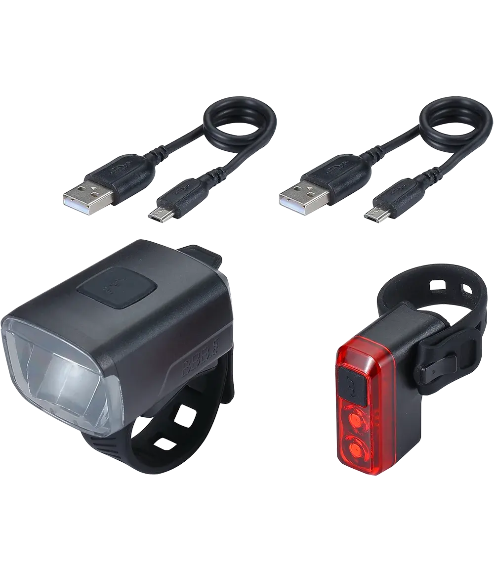 BBB Cycling Stud Combo BLS-144 Verlichtingsset Zwart