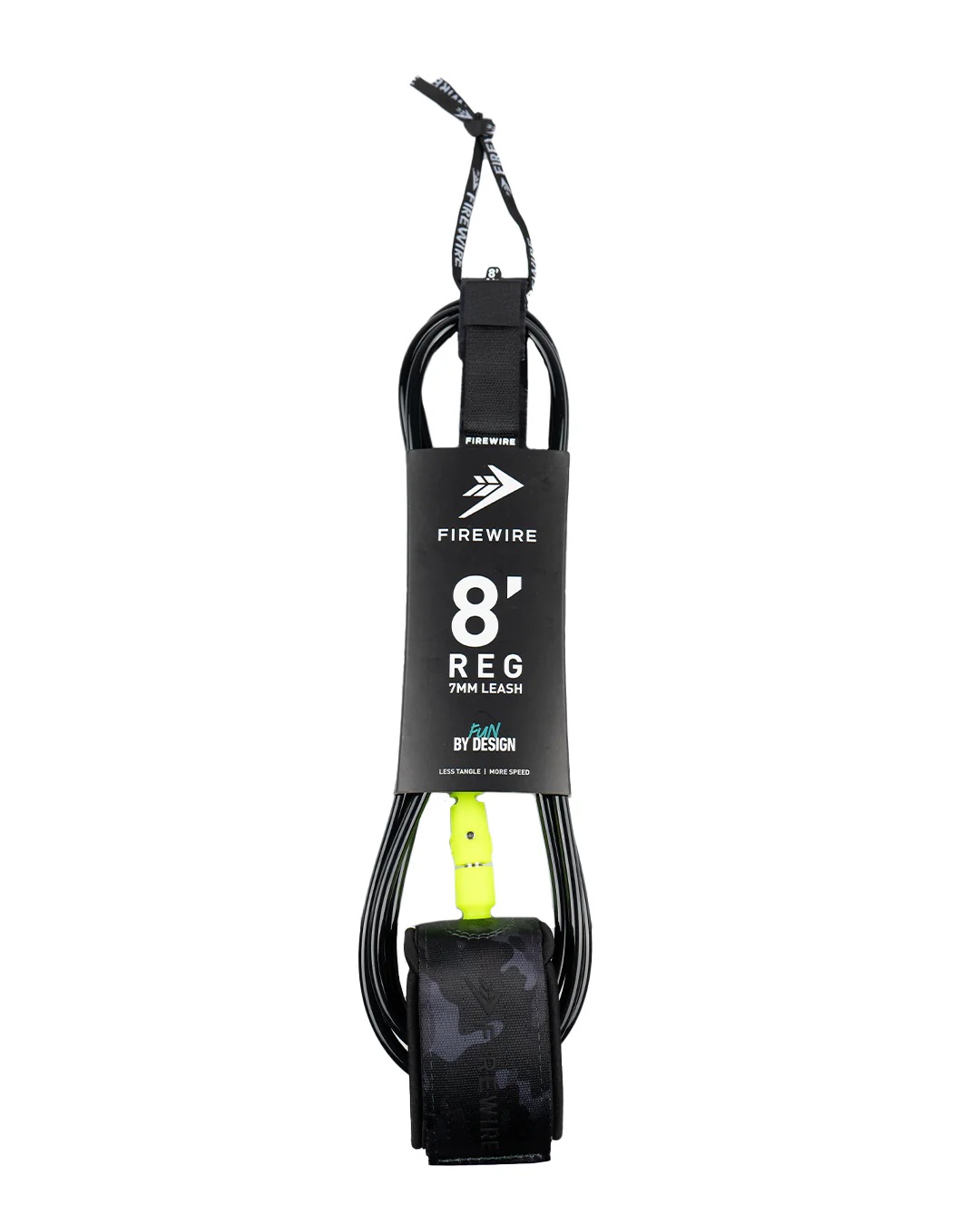 Slater Design / Firewire Leash Surf All Day - 8'0 - 7 mm Black/Yellow