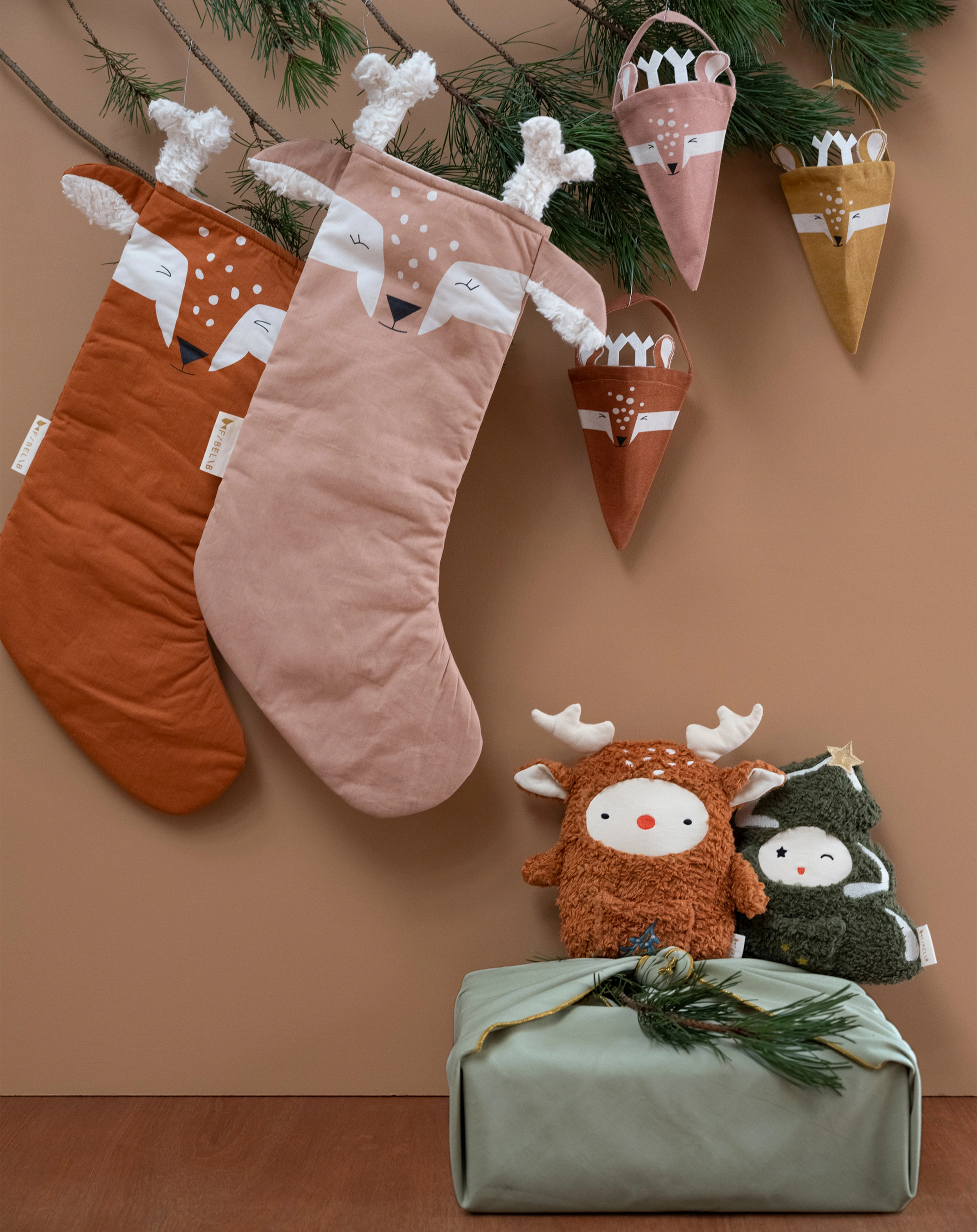 Weihnachtsstrumpf DEER in altrosa