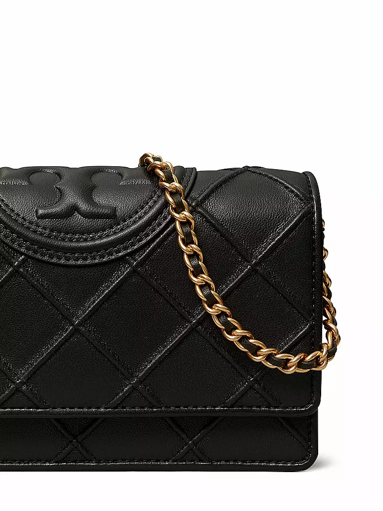 TORY BURCH Ledertasche - Umhängetasche FLEMING SOFT CHAIN WALLET schwarz