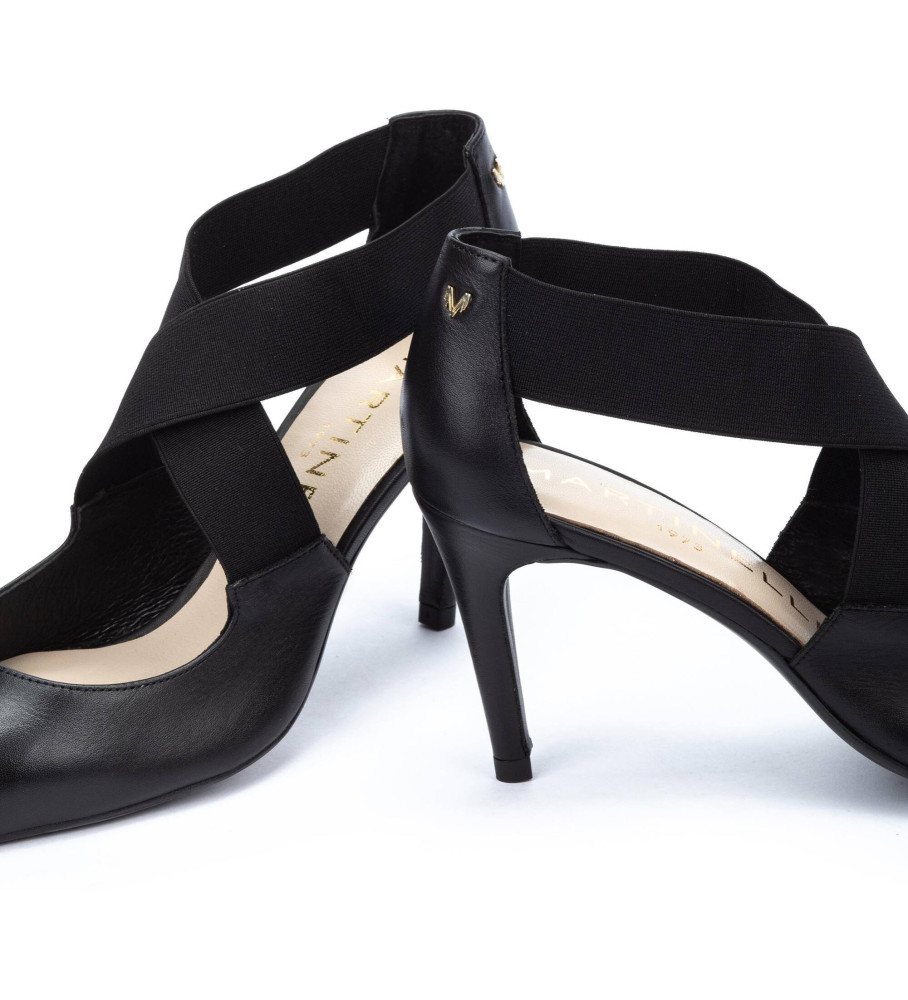 Sapatos Martinelli Thelma em couro preto - Altura do salto: 8,5 cm -