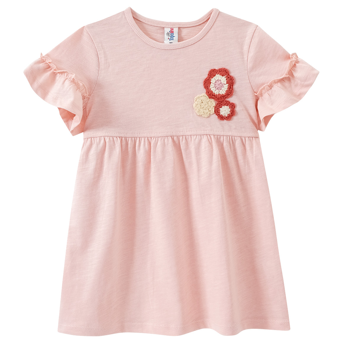 Topolino Mädchen T-Shirt mit Blumen-Stickerei rosa