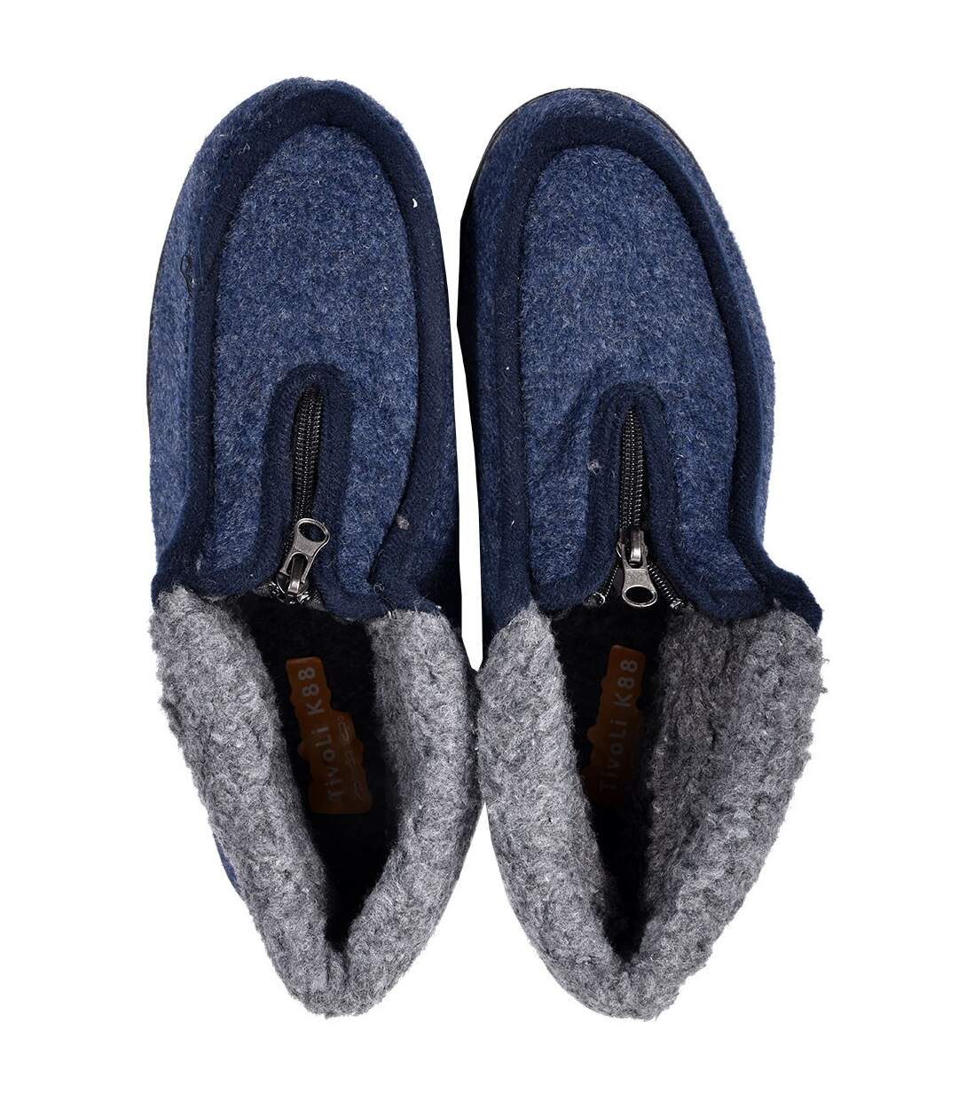 CHARENTAISE Homme Pantoufle ZIPPEE K88R6 MARINE