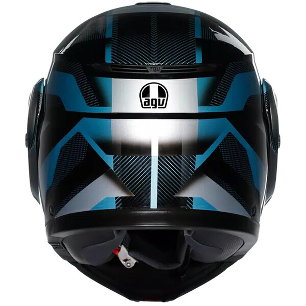 AGV - Casque Streetmodular Ledro Noir Mat / Bleu Clair
