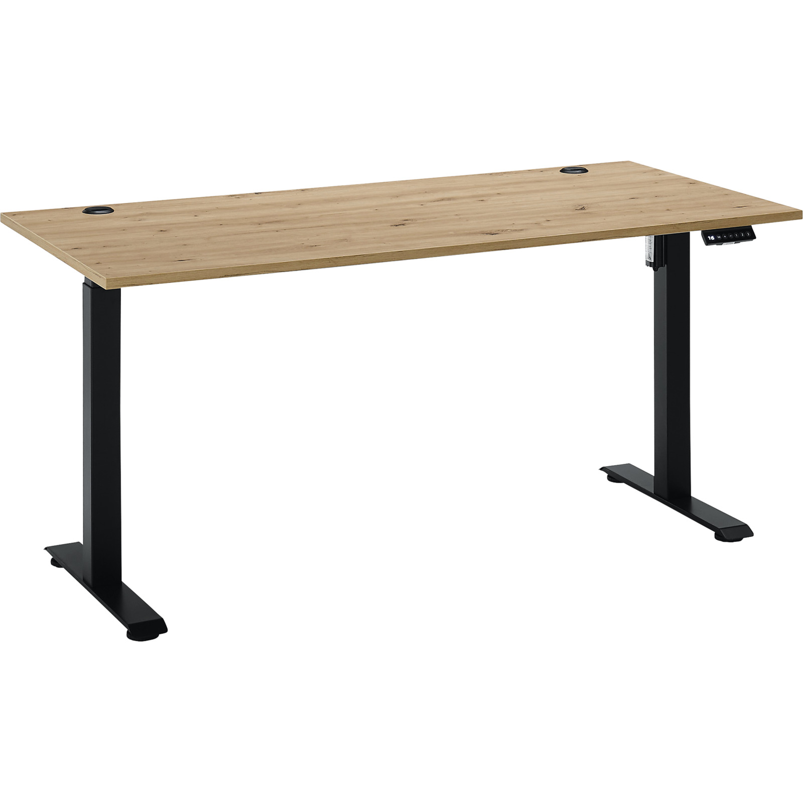 Schreibtisch Flex elektrisch höhenverstellbar Dekor Eiche Artisan 160 x 74-117 x 77 cm