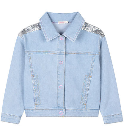 Billieblush Jeansjacke - Double Stone/Bleach m. Pailletten