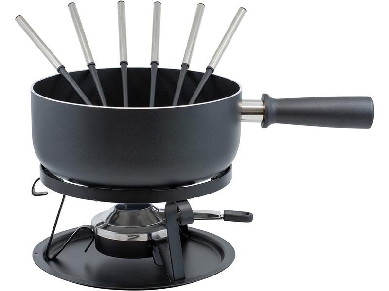 Kadastar Käsefondue-Set Royal 22 Teile, Schwarz Fondue-Set