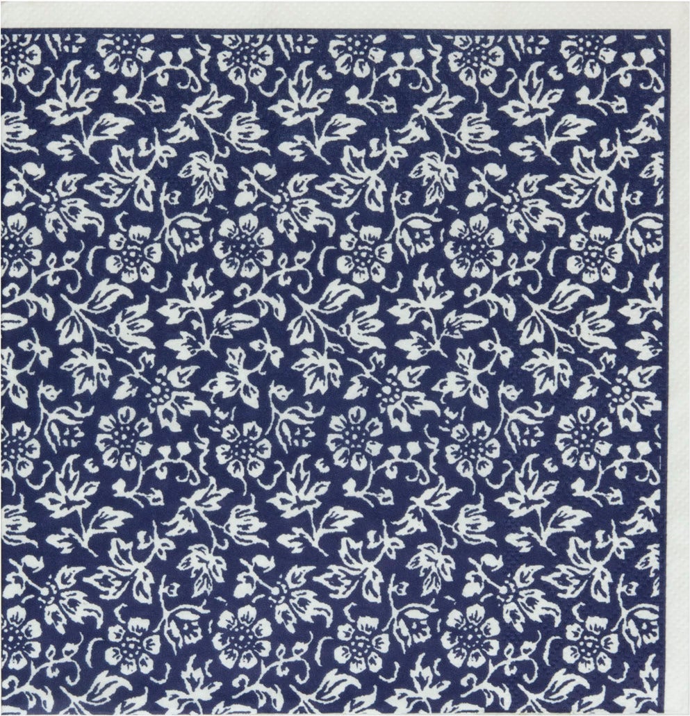Laura Ashley servet Alyssa blauw 20 stuks
