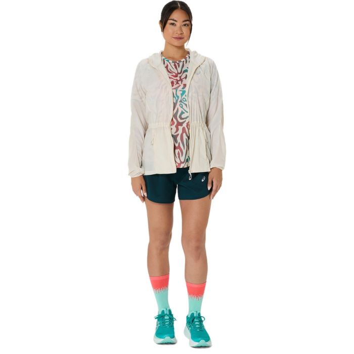 Asics Dame T-shirts Road All Over Print SS Top Hvid
